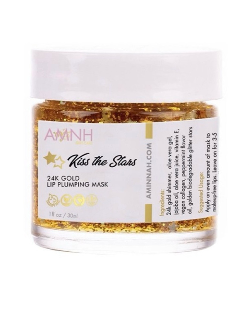 AMINH Kiss the Stars 24K Gold Lip Plumping Mask - Gold